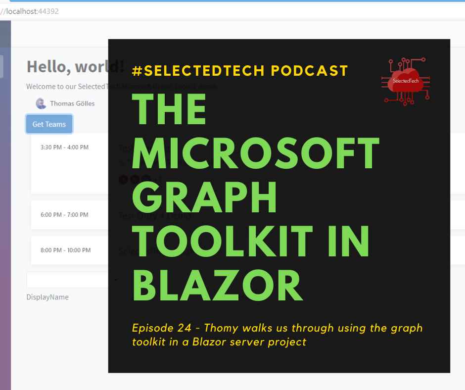 Microsoft Graph Toolkit with Blazor